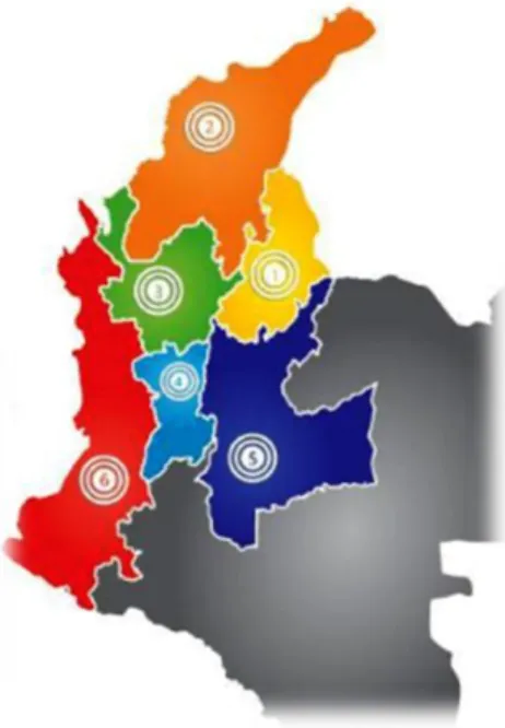 Figura 9: Mapa de Zonas (Pagina web  www.cablecol.com , 2015)  