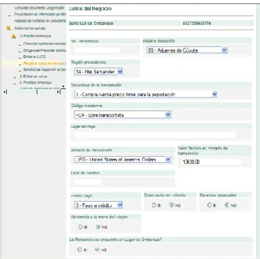 Figura 12. Datos del negocio. 