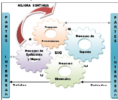 Figura 1. Modelo de Gestión por Procesos 