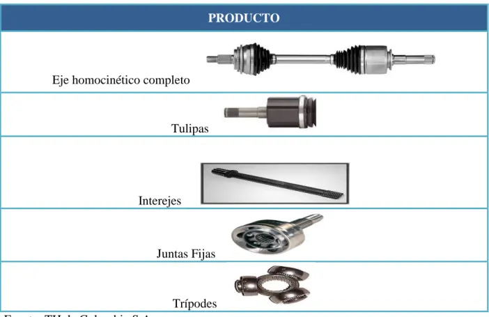 Tabla 1 Eje Homocinético 