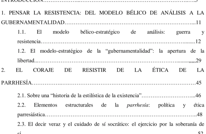 TABLA DE CONTENIDO 