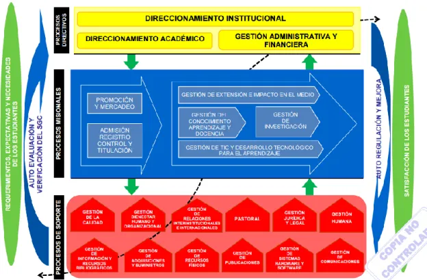 Figura 1. Esquema Organizacional USTA 