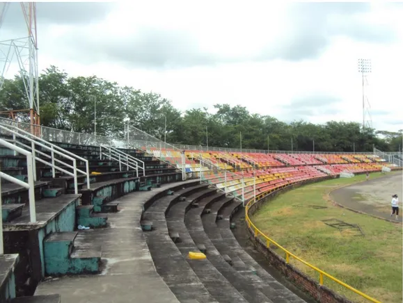 Figura 1. Tribuna nororiental Estadio MACAL – Villavicencio.    Fuente: El autor 