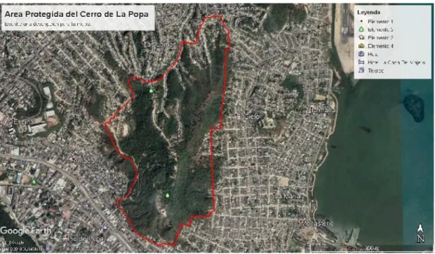 Figura 3. Área protegida del Cerro de La Popa