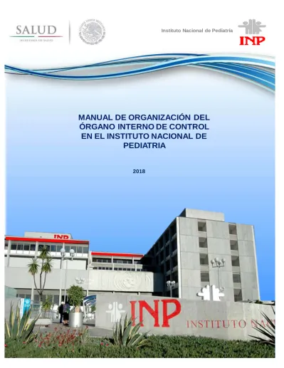 Instituto Nacional de Pediatría MANUAL DE ORGANIZACIÓN DEL ÓRGANO ...