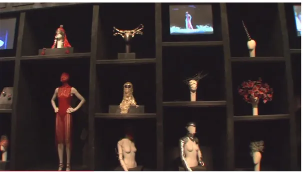 Figura 2-8: El gabinete de Curiosidades de la exposición Savage Beauty del Met 2011. 