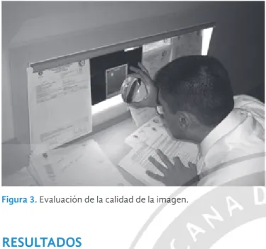Figura 3.  Evaluación de la calidad de la imagen.