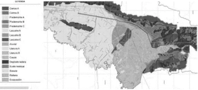 Figura 18 Mapa de zonas geotécnicas de Bogotá D.C. 