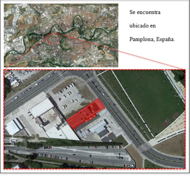 Figura 20.  Localización del centro de Pamplona. 