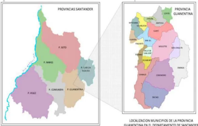 Figura 4. Mapa provincia de Guanentá. 