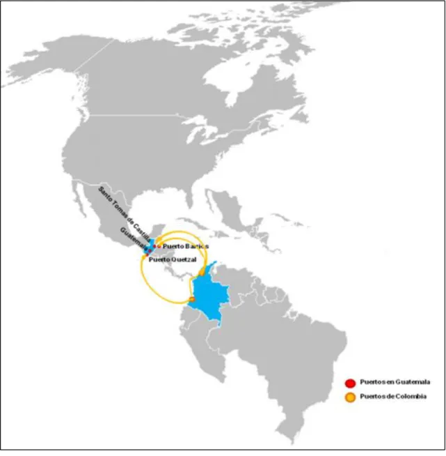Figura 6. Acceso marítimo.   Fuente: Proexport Colombia (2011) 