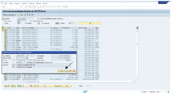 Figura 12. Edición orden de compra cerrada. Adaptado de SAP (System Application Production)