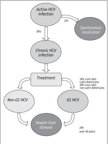 Figure 1. A model of the progression of HCV infection. G1: