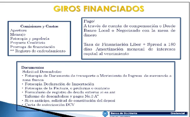 Ilustración 10: Gastos, Documentos y Pago de Giro Financiado. 