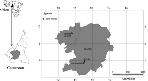 Table 1. Climatic and agroecological characteristics of the study localities in the southern part of Cameroon