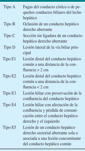 Tabla 1: Clasiﬁ cación de Strasberg.