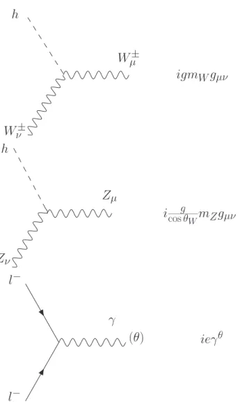 Figura 1.2: Reglas de Feynman para los v´ertices de interacci´on en el modelo est´andar (continua- (continua-ci´on).