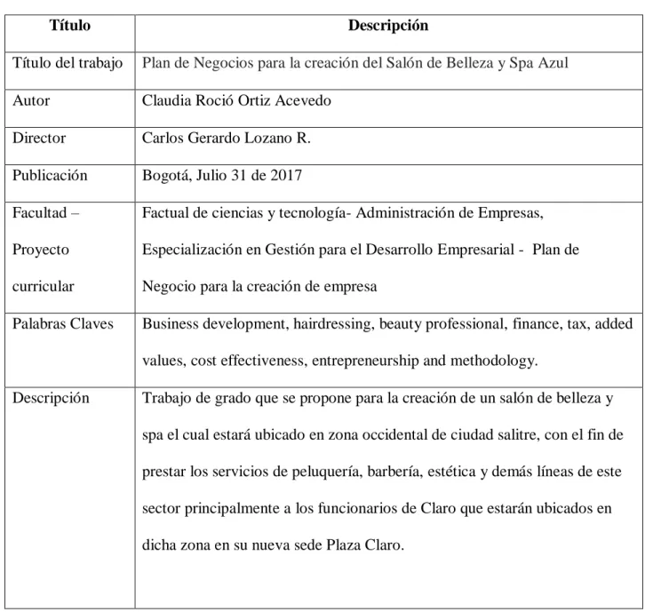 Tabla 19 .   Flujo de caja………………………………………………………………………. 101 