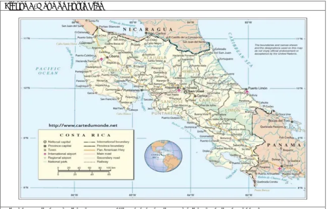 Figura 6. Mapa de Costa Rica 