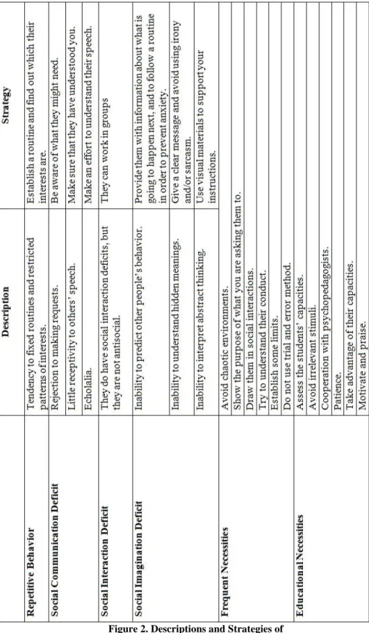 Figure 2. Descriptions and Strategies of   the Main Autistic Traits 