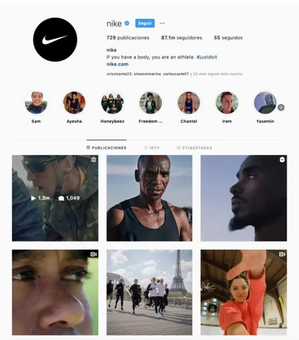 Figura  ​4.1. Instagram Nike  Fuente: Instagram de Nike 