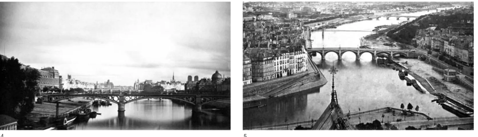 Fig. 4. Gustave Le Gray, Vista al este desde el Pont Royal, París, 1855-1856. (Centre Canadien d'Architecture,  Montré-al, Canada).