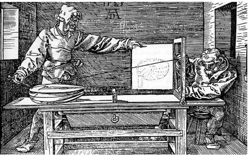 Fig. 6. Alberto Durero, La perspectiva, 1525.