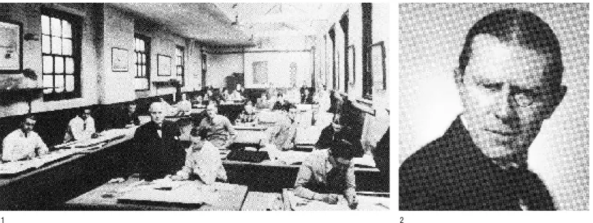 Fig. 1. Taller de Civic Design en Liverpool, en el centro de la imagen John Peppler, un gran amigo de Abercrombie e  impul-sor del planning británico en la década de los años veinte