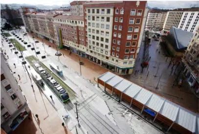 Fig. 3. Transporte público, información y rehabilitación urbana Sancho el Sabio, Vitoria-Gasteiz