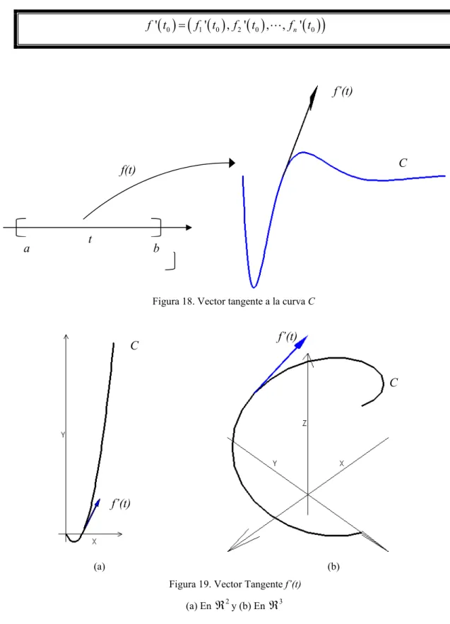 Figura 18. Vector tangente a la curva C 