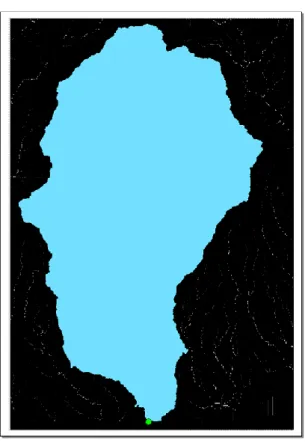 Fig. 6 Cuenca obtenida en formato ráster.  Fig. 7 Cuenca obtenida en formato vectorial