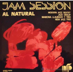 Figura 6. Portada de: varios artistas. Jam Session. Al Natural. 1974. LP, Núria Feliu  Produccions