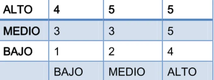 TABLA No. 7:  VALORACION DE RIESGO INHERENTE 