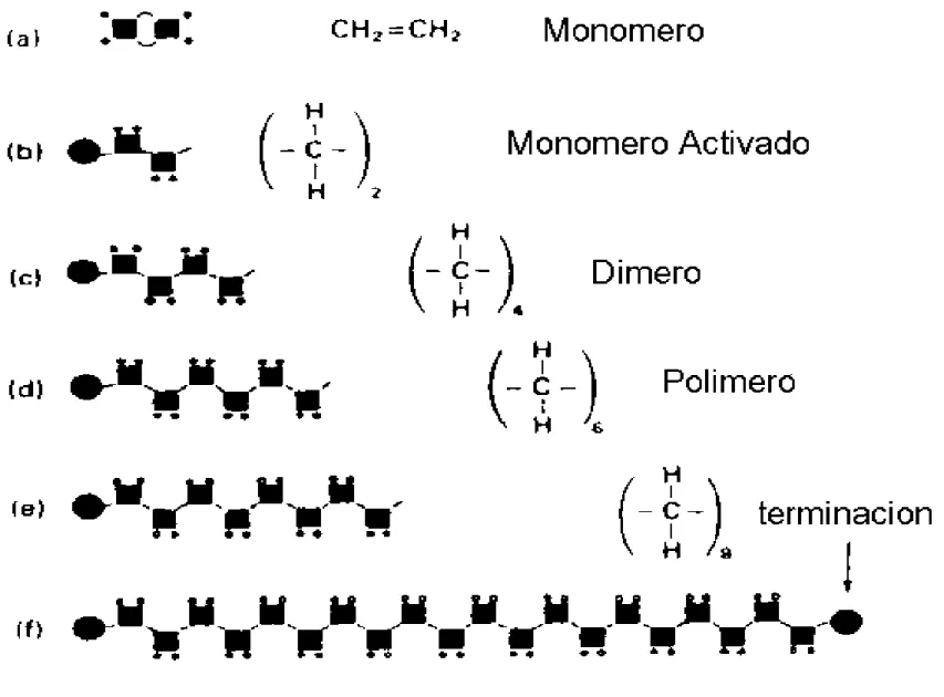 Figura 8.1. Evolución de la polimerización del polietileno .