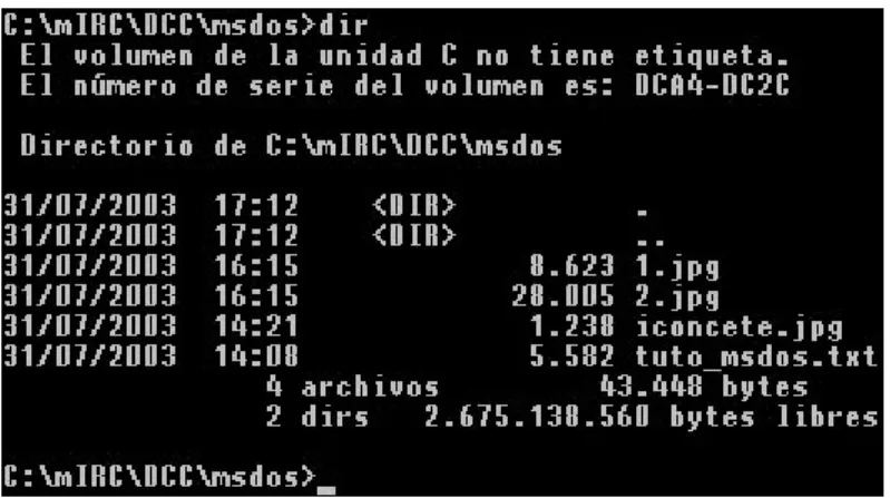 Fig.  1 Intérpretes de comandos de MS-DOS 