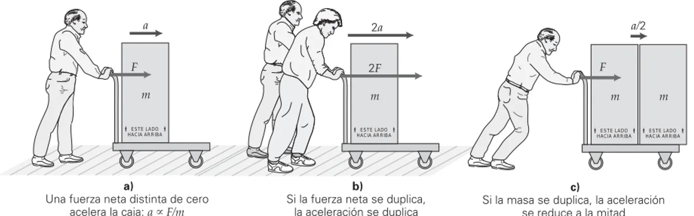 Ilustración 4.3 Segunda ley de Newton y fuerza