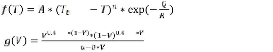 Tabla 2. Constantes para el cálculo de las fracciones producidas de microcostituyentes [12].