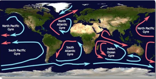 Figura 4. Giros de los océanos 