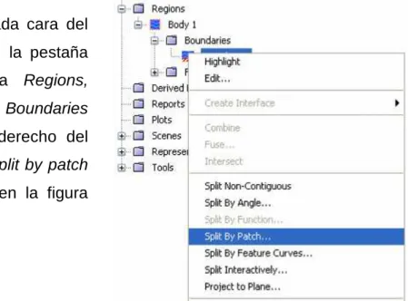 Figura 20. Menu Split by patch. 