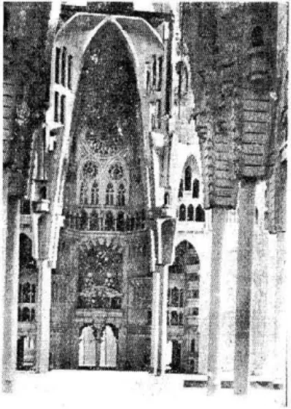 Figure  26  Model of one of the jrst  designsfor the nave of the Sagrada 