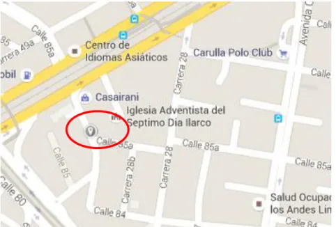 Figura 8. Localización Servitool SAS Herramientas industriales  Fuente:  https://www.google.com.co/maps/@4.6016995,-74.0938151,16z   