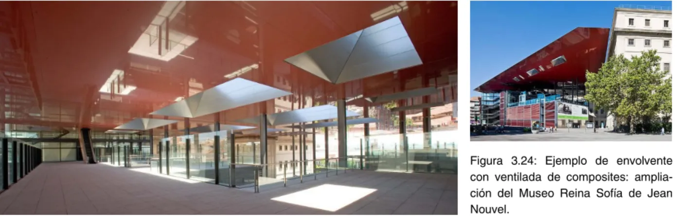 Figura  3.24:  Ejemplo  de  envolvente  con  ventilada  de  composites:   amplia-ción  del  Museo  Reina  Sofía  de  Jean  Nouvel