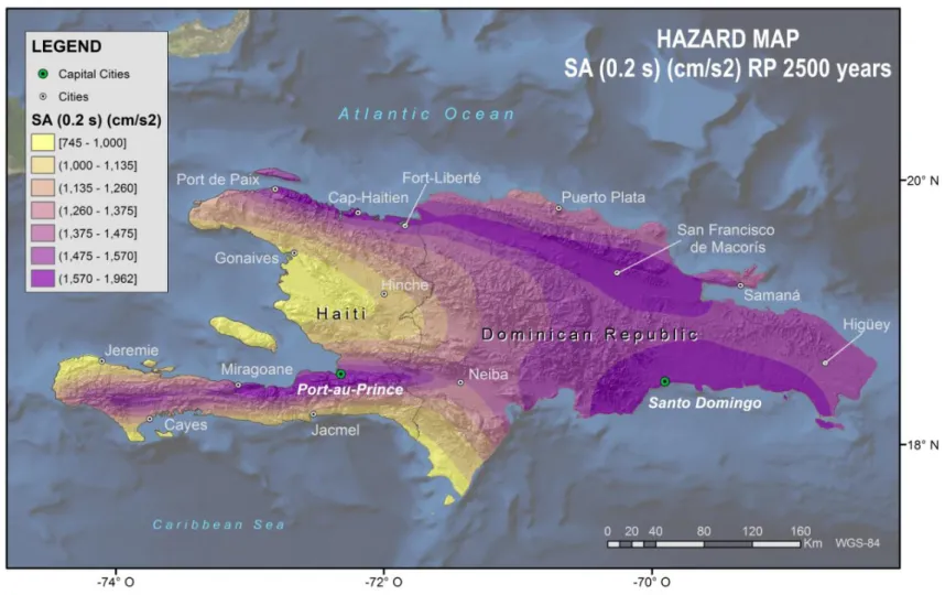 Fig. 3.1-28.- Mapa de SA (0.2) para el periodo de retorno de 2475 años 