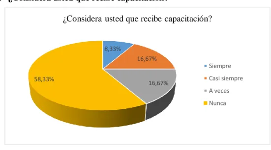 Gráfico 7 Capacitación 