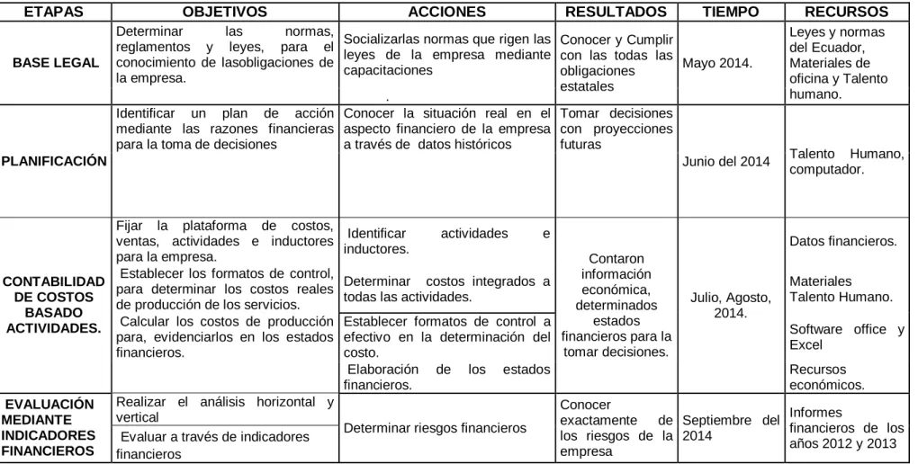 Figura N° 5Plan de acción 