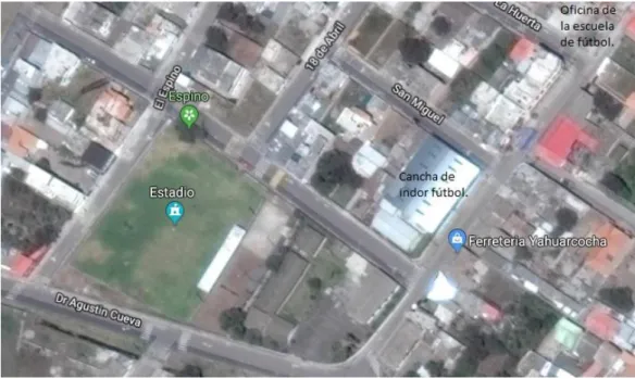 Figura 4: Micro localización.  Fuente: Google Maps (2018). 