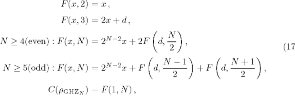 Table 1. CCM val ú es for GHZ states GHZ.  Number of qubits  CCM  CCM with  D R E 