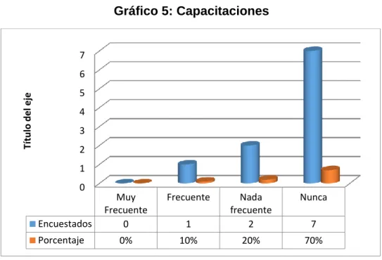 Gráfico 5: Capacitaciones 