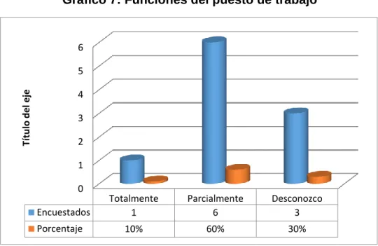 Tabla 10 Funciones de puesto de trabajo 
