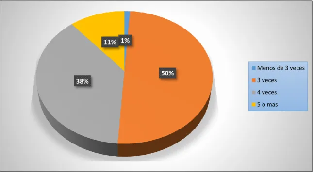 Gráfico 9. Comidas diarias 